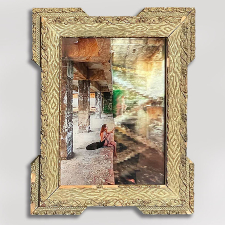 Univers en echo création photographique sur miroir