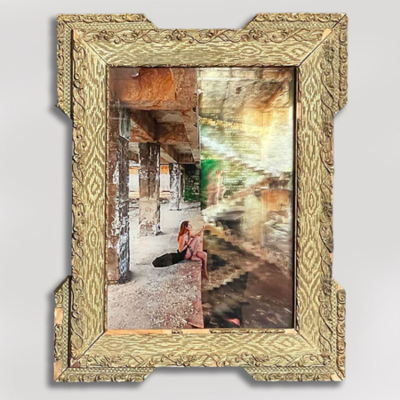 Univers en echo création photographique sur miroir